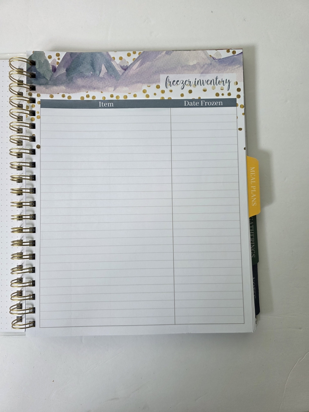 Meal Planner Notebook by Carrie Elle  - Floral Pink & Green - Picture 5 of 16
